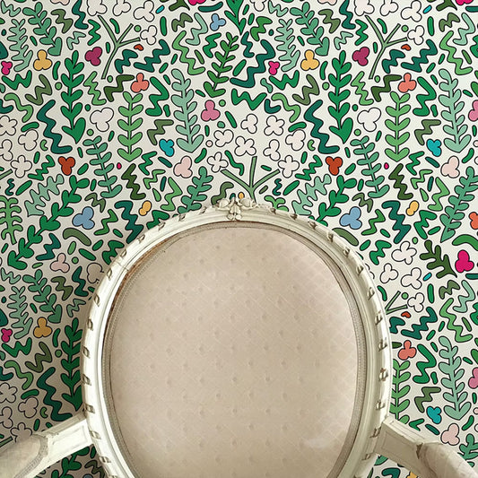 Fields of Joy Wallpaper - White - Ottoline - W/SW/FOY/101/1 - Premier Wallcovering