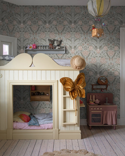 Filippa Wallpaper - Greige - Midbec - 44105 - Premier Wallcovering