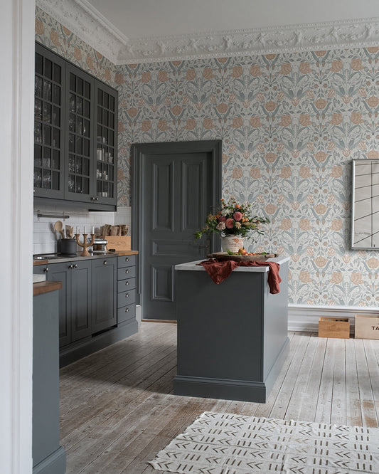 Filippa Wallpaper - Light Gray - Midbec - 33005 - Premier Wallcovering