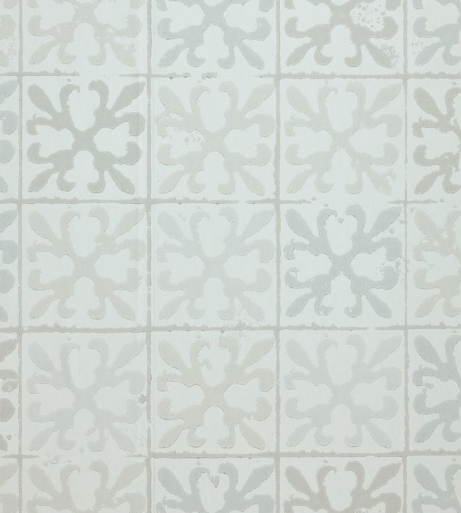 Fleur De Lys Tile Wallpaper - Vintage Grey - BG1600202 - Barneby Gates - Premier Wallcovering