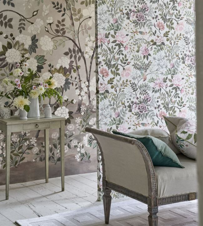Fleur Orientale Wallpaper - Pale Birch - PDG1152/02 - Designers Guild - Premier Wallcovering