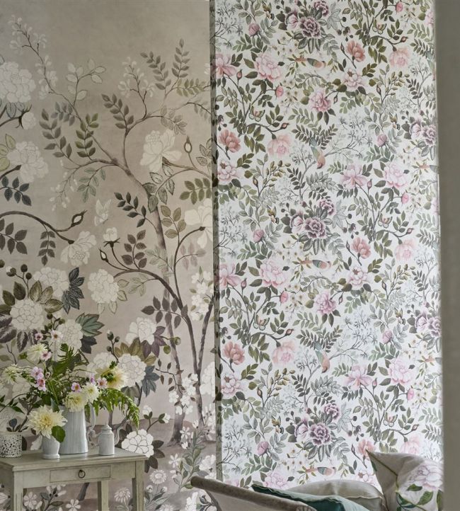 Fleur Orientale Wallpaper - Pale Birch - PDG1152/02 - Designers Guild - Premier Wallcovering