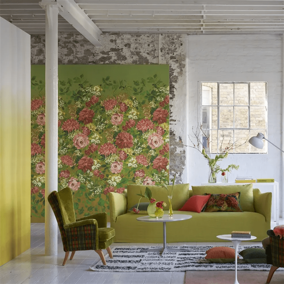 Fleurs D Artistes Wallpaper - Terracotta - PDG1170/02 - Designers Guild - Premier Wallcovering