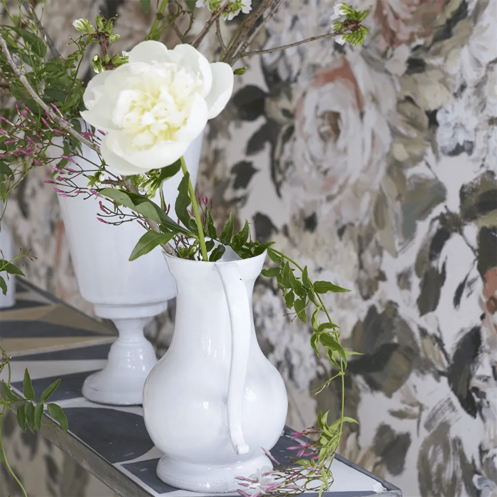 Fleurs D Artistes Wallpaper - Chalk - PDG1170/03 - Designers Guild - Premier Wallcovering
