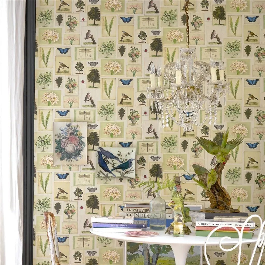 Flora And Fauna Wallpaper - Parchment - John Derian - PJD6001/01 - Premier Wallcovering