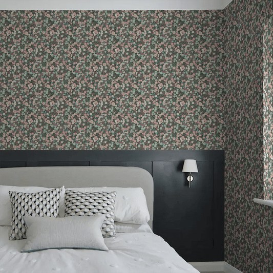 Flora Ditsy Wallpaper - Midnight - Ohpopsi - GHS50110W - Premier Wallcovering