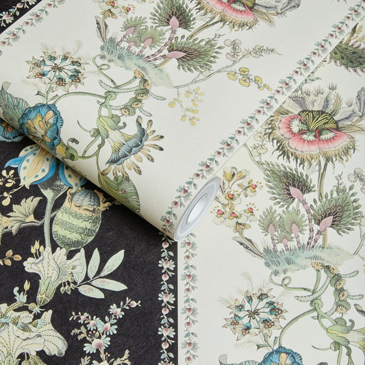Flora Fantasia Stripe Wallpaper - Noir - House of Hackney - 1 - WA - FLF - DI - STR - XXX - 004 - Premier Wallcovering