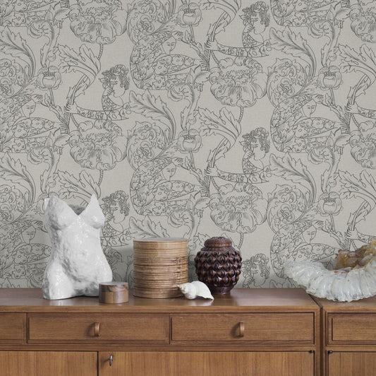 Floral Dream Wallpaper - Black - Boråstapeter - 2064 - Premier Wallcovering