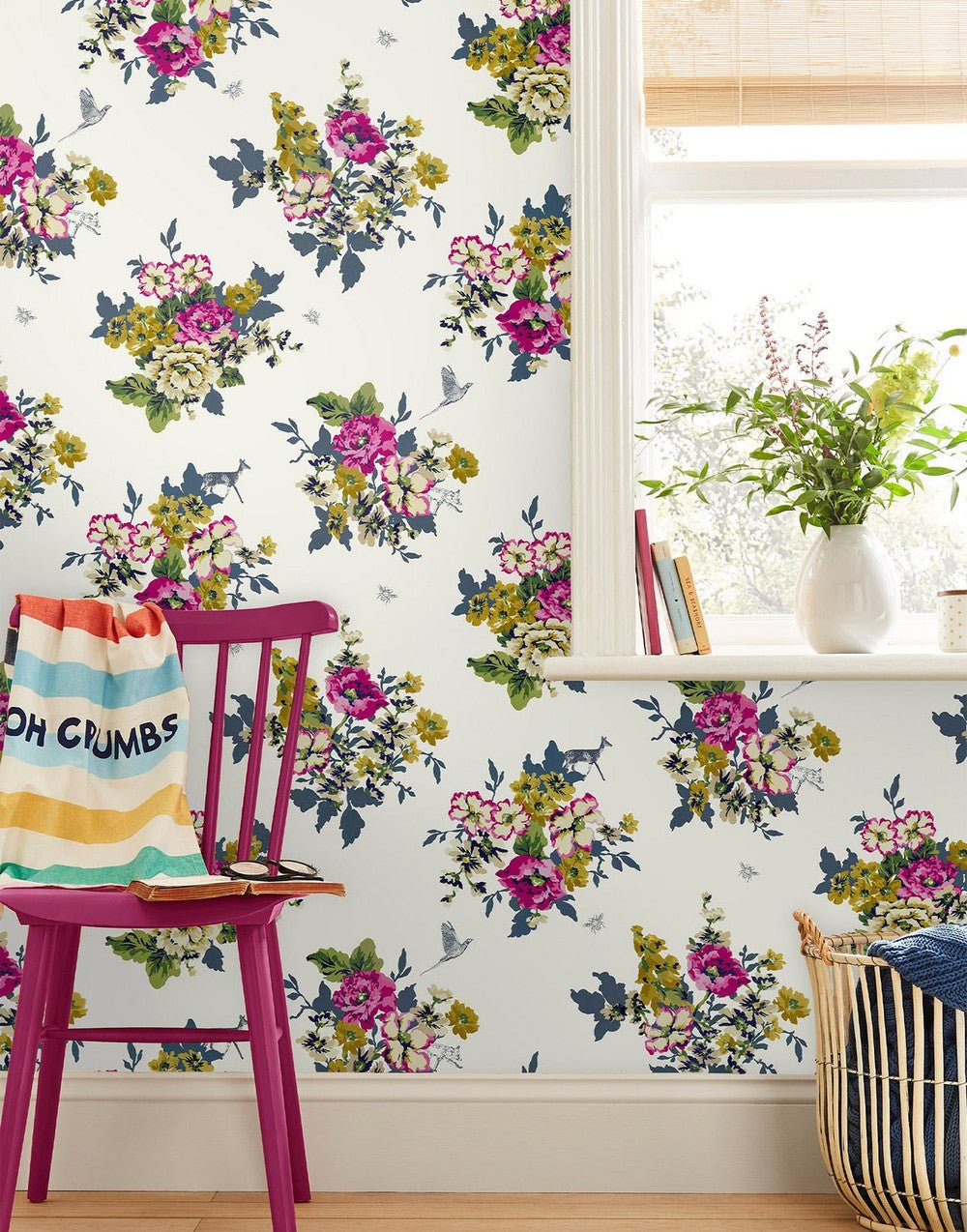 Floral Wallpaper - Cream - Joules - 118552 - Premier Wallcovering