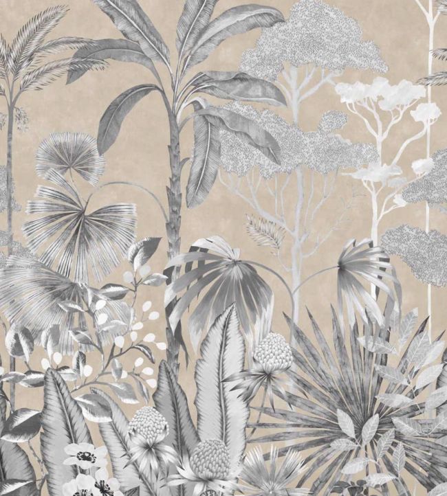 Floreana Wallpaper - Gilt/Black Earth/ Tranquility - HTEW112778 - Harlequin - Premier Wallcovering