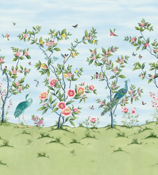 Florence Wallpaper - Sky/Meadow/Blossom - HDHW112889 - Harlequin - Premier Wallcovering