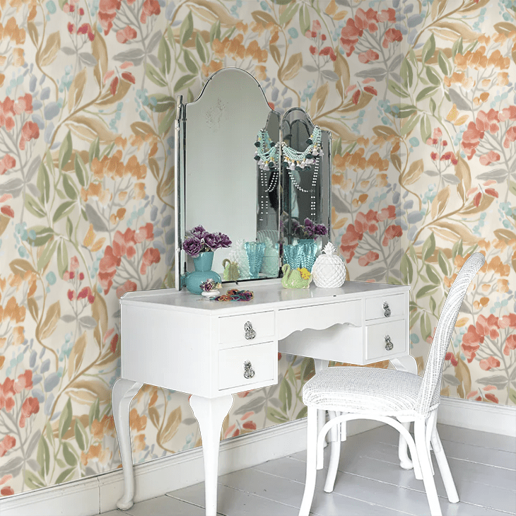 Florence Wallpaper - Warm Natural - Ohpopsi - RON50107W - Premier Wallcovering