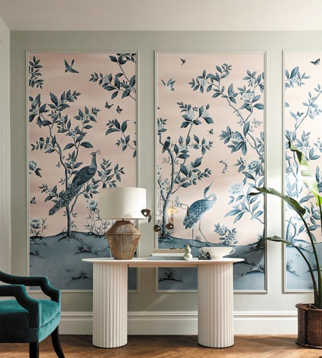 Florence Wallpaper - Powder/ China Blue - HDHW112890 - Harlequin - Premier Wallcovering
