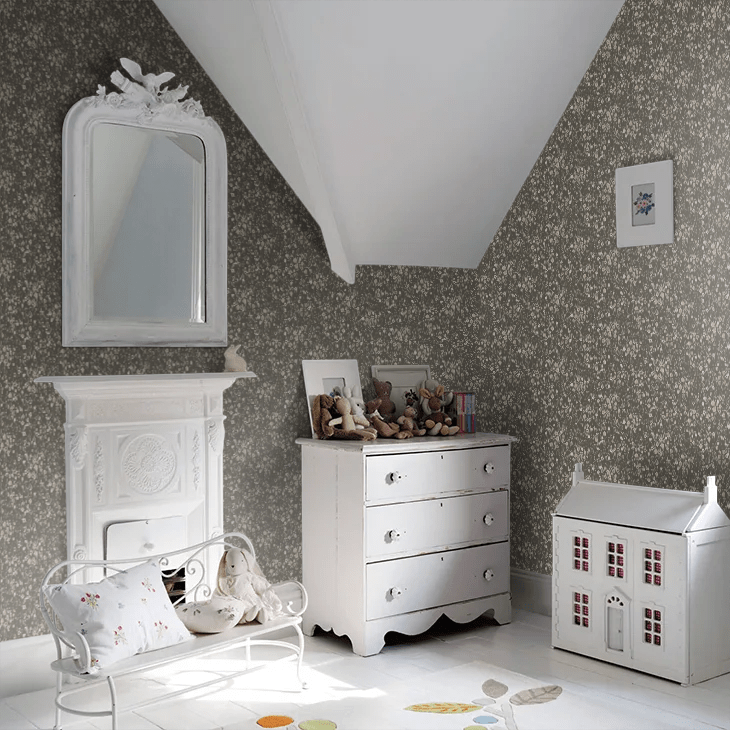 Florence Wallpaper - Charcoal - Boråstapeter - 6930 - Premier Wallcovering