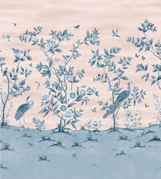 Florence Wallpaper - Powder/ China Blue - HDHW112890 - Harlequin - Premier Wallcovering