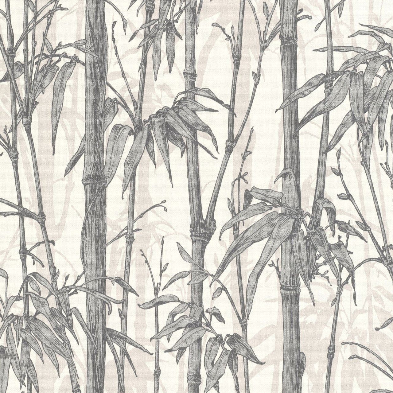 Florentine III Bamboo Wallpaper - Grey - Rasch - 484830 - Premier Wallcovering