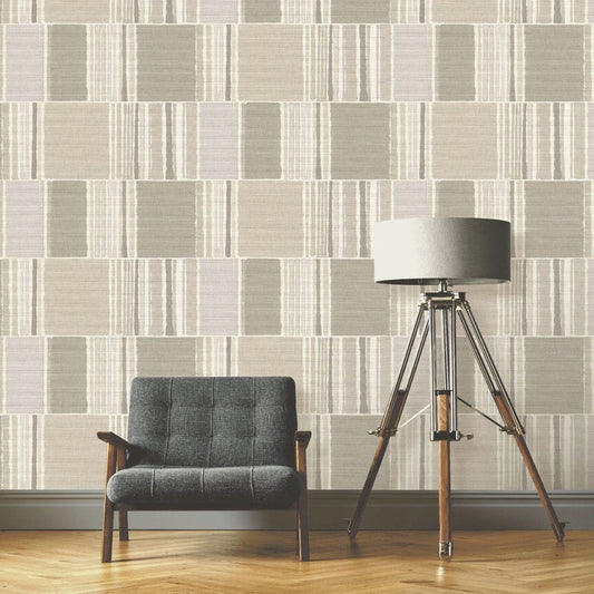 Florentine III Emporium Geo Wallpaper - Netural - Rasch - 484427 - Premier Wallcovering