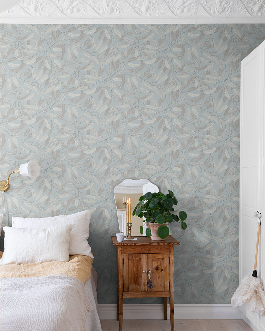 Florian Wallpaper - Light Blue - Midbec - 15906 - Premier Wallcovering