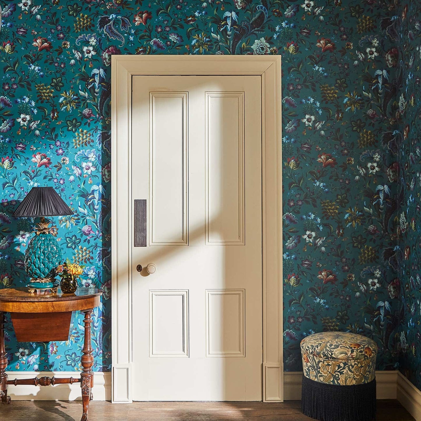 Florika Wallpaper - Petrol - House of Hackney - 1 - WA - FLO - DI - PET - XXX - Premier Wallcovering