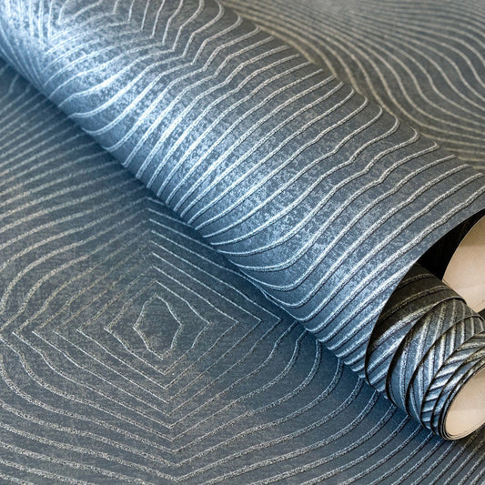 Flow Slow Living Wallpaper - Night Blue - Hohenberger - 30030 - Premier Wallcovering