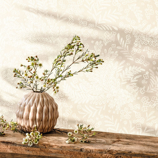 Flower Power September Wallpaper - Beige - Caselio - 101891010 - Premier Wallcovering