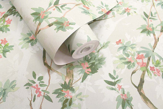 Folia Wallpaper - Cream / Pink - Holden Décor - 36220 - Premier Wallcovering