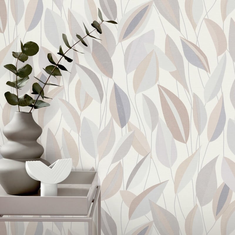 Foliage Leaf Wallpaper - Beige/Cream - Erismann - 10431 - 31 - Premier Wallcovering