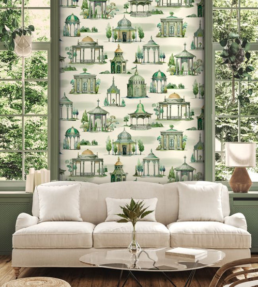 Follies Wallpaper - Ebony - Mulberry Home - FG093/A2 - Premier Wallcovering
