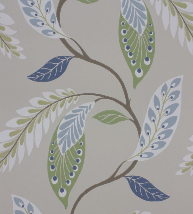 Fontibre Wallpaper - Blue/Green - Nina Campbell - NCW4207 - 03 - Premier Wallcovering