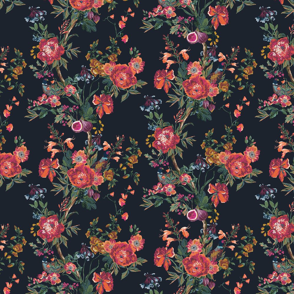 Forest Chinoiserie Wallpaper - French Navy - Joules - 118557 - Premier Wallcovering