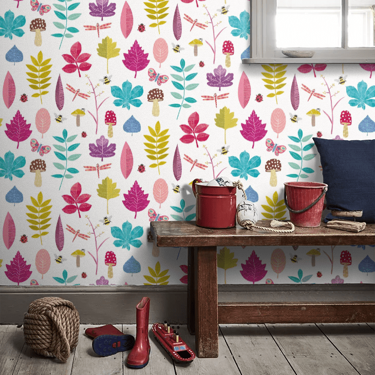 Forest Floor Wallpaper - Dolly Mixture - Ohpopsi - WGU50104W - Premier Wallcovering
