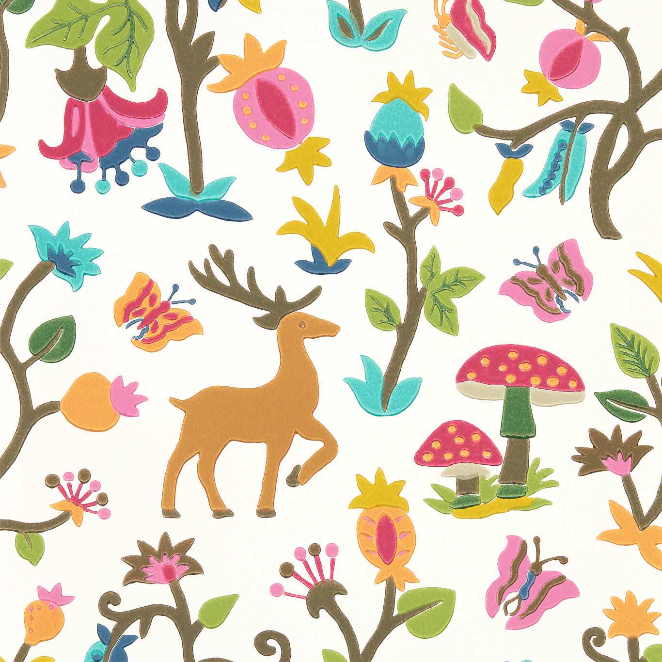 Forest Of Dean Wallpaper - Bright/multi - DABW217217 - Sanderson - Premier Wallcovering