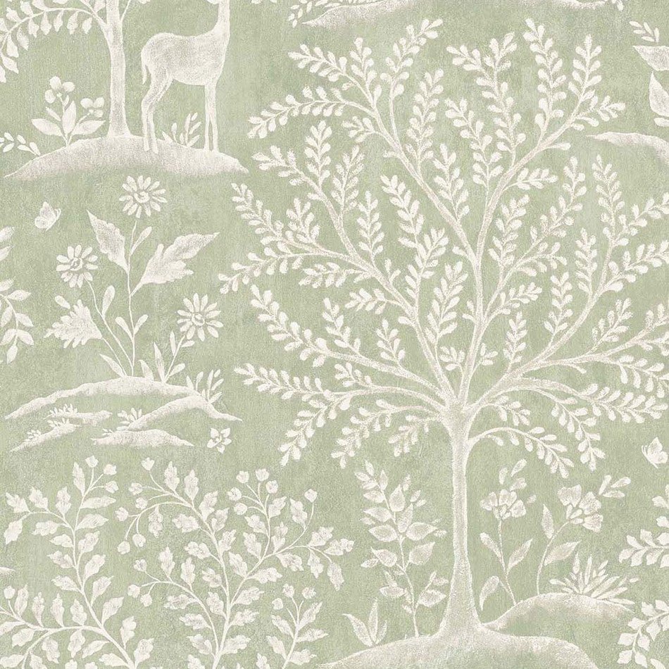 Foret Wallpaper - Green - Nina Campbell - NCW4490-04 - Premier Wallcovering