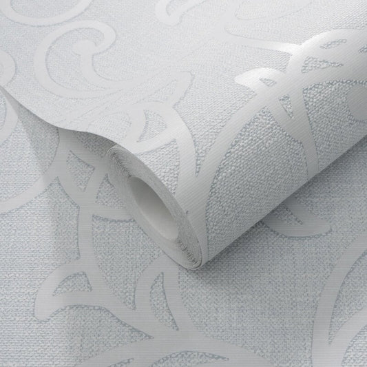 Forte Geometric Metallic Wallpaper - Grey - Erismann - 10467 - 10 - Premier Wallcovering