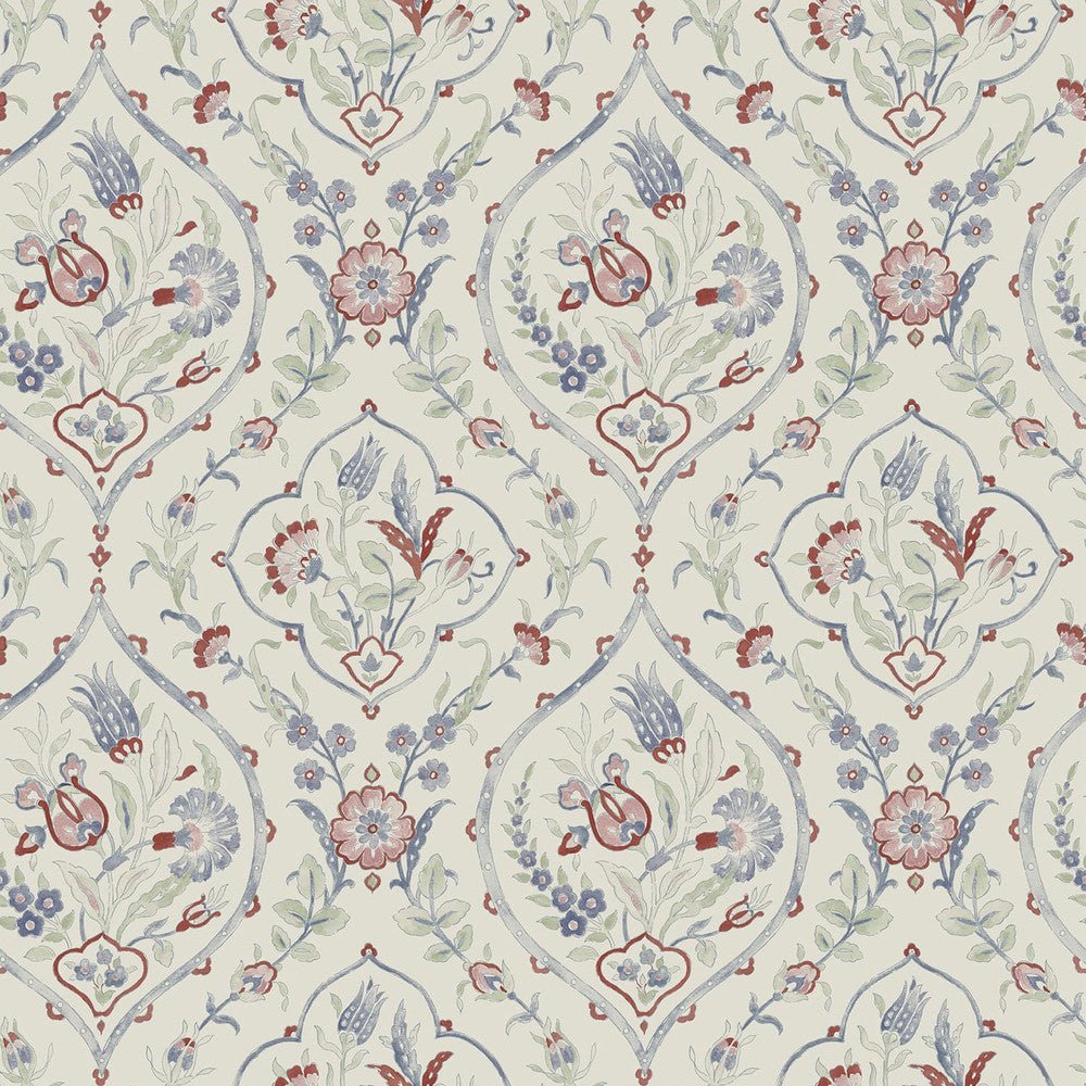 Foscot Damask Wallpaper - Crimson Red - Laura Ashley - 121069 - Premier Wallcovering