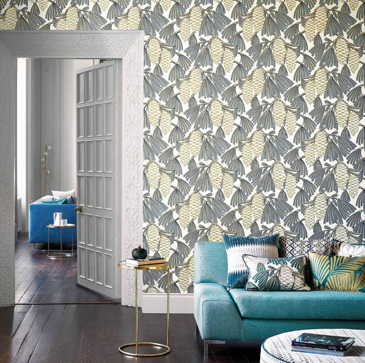 Foxley Wallpaper - Fern Stone - HSAW112126 - Harlequin - Premier Wallcovering