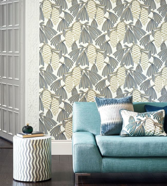 Foxley Wallpaper - Fern Stone - HSAW112126 - Harlequin - Premier Wallcovering