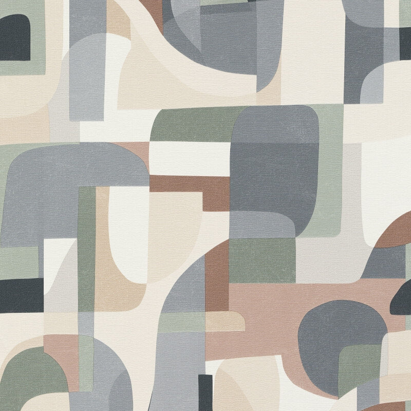 Fragment Modern Geometric Wallpaper - Brown Multi - Erismann - 10432 - 11 - Premier Wallcovering