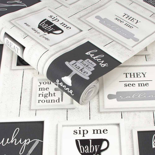 Frames Quotes Wallpaper - Contour - 106631 - Premier Wallcovering