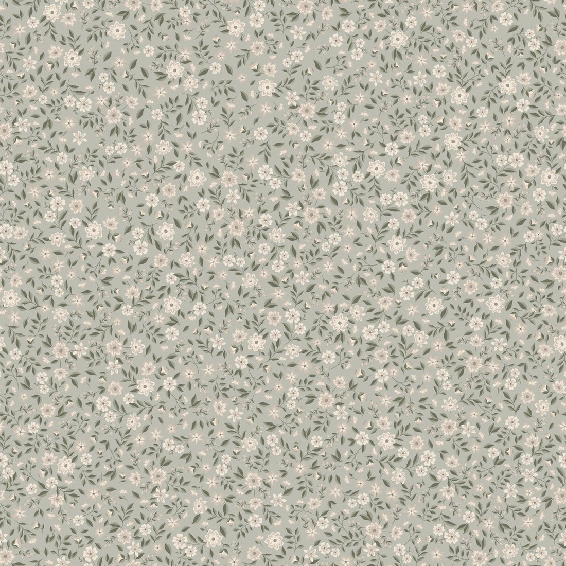 Freja Wallpaper - Meadow - Summer Gray - Premier Wallcovering