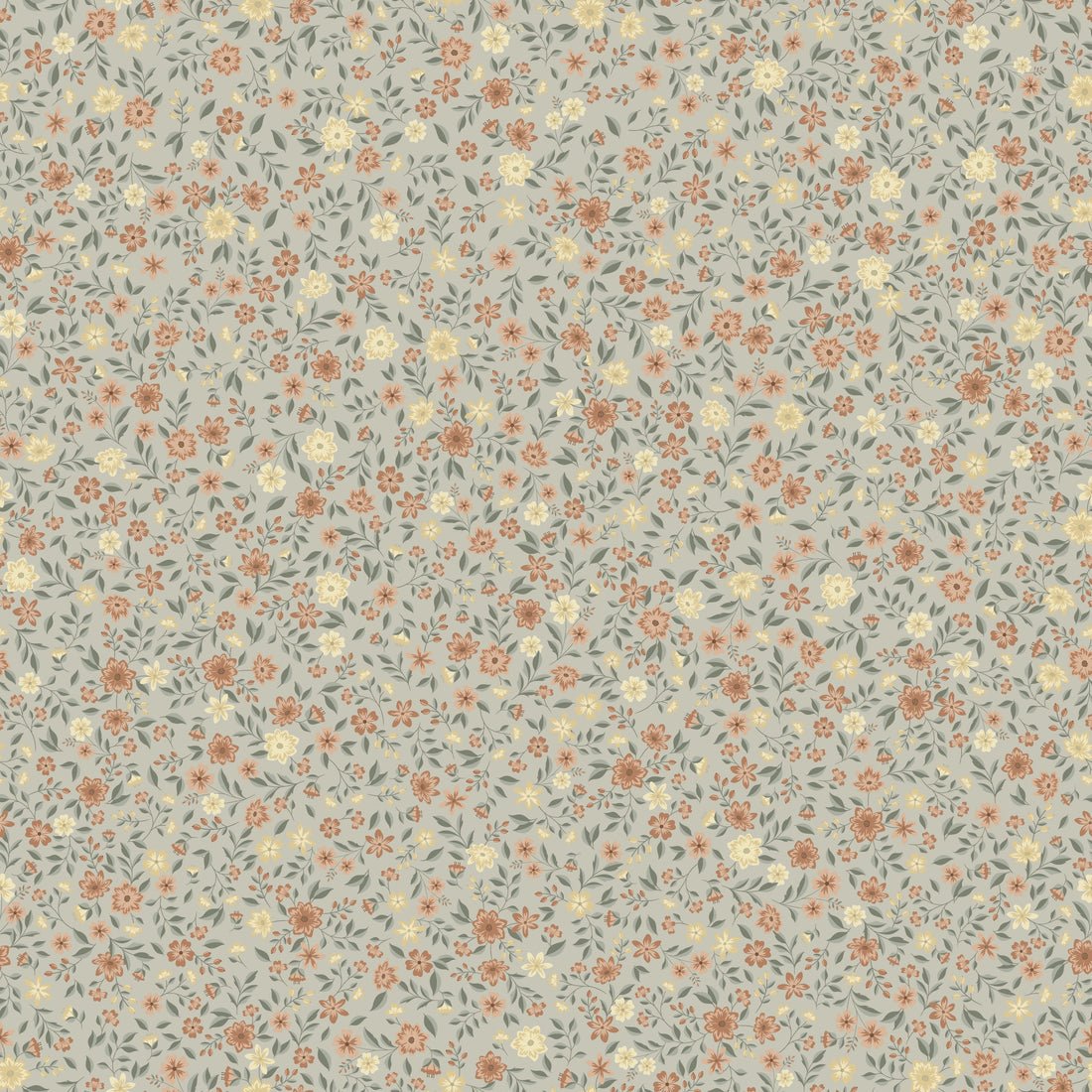Freja Wallpaper - Earth - Summer Gray - Premier Wallcovering