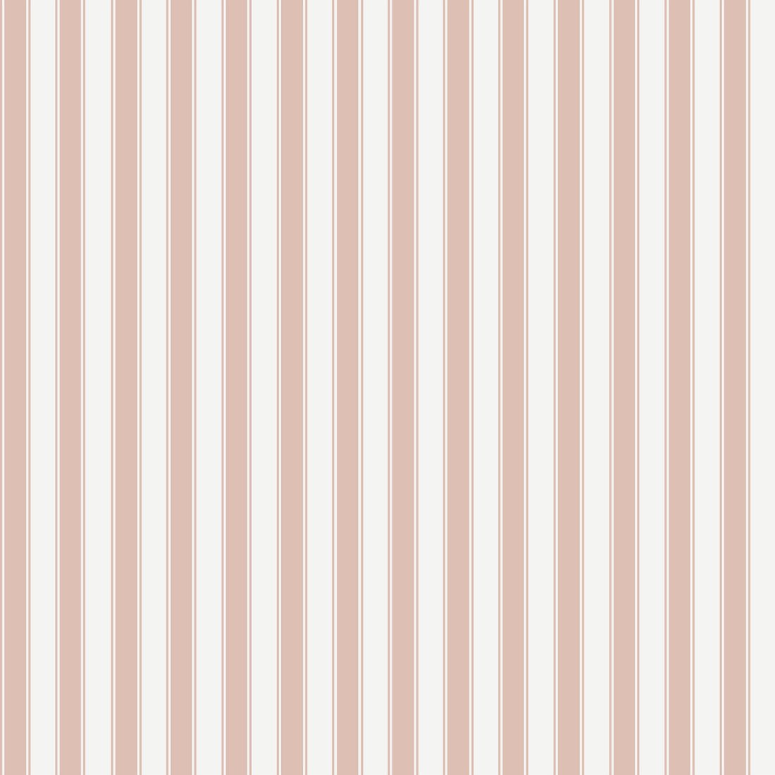 French Stripes Wallpaper - Rose - Summer Gray - Premier Wallcovering