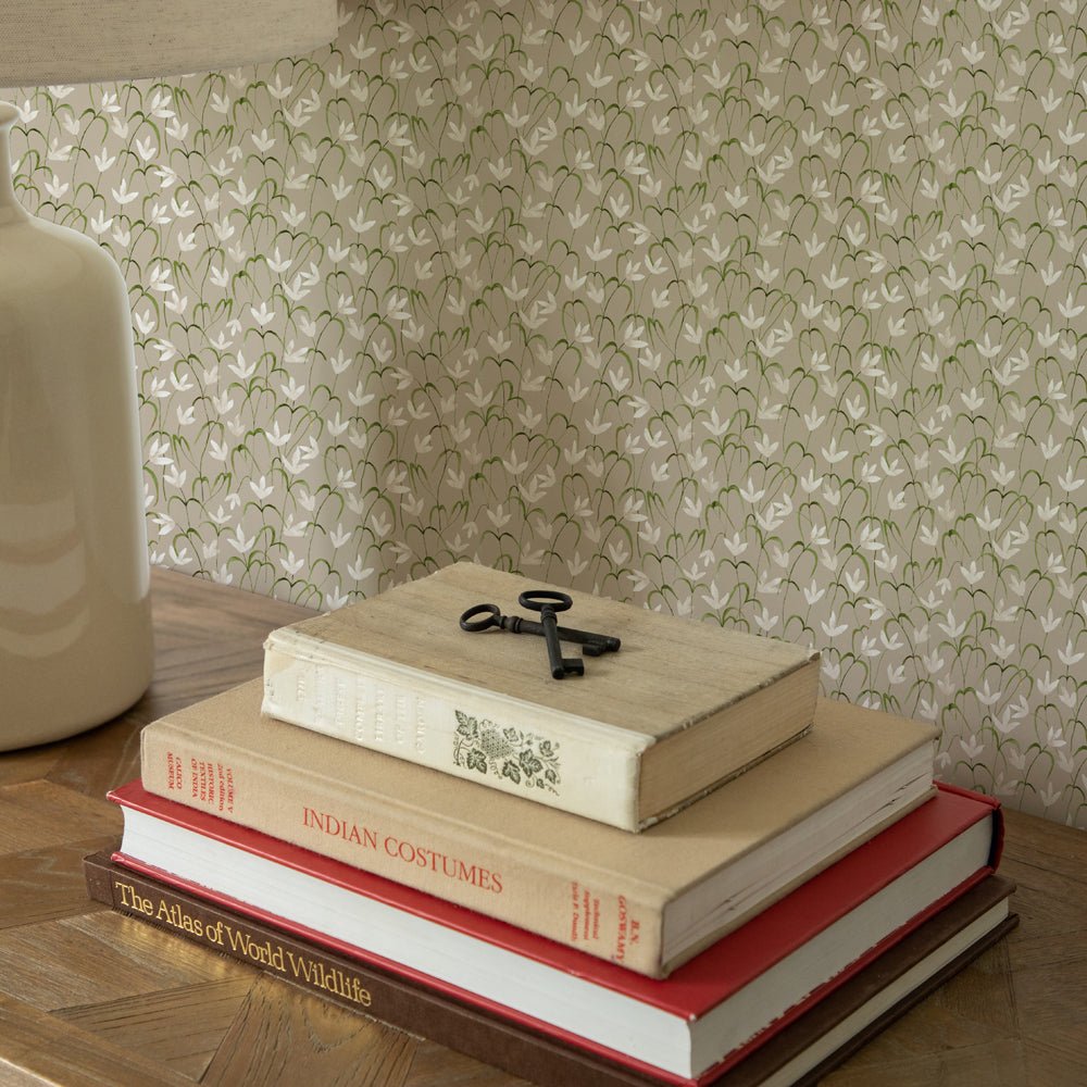 Fresia Wallpaper - Stone - Voyage Maison - FRESIA/WPO/STO - Premier Wallcovering