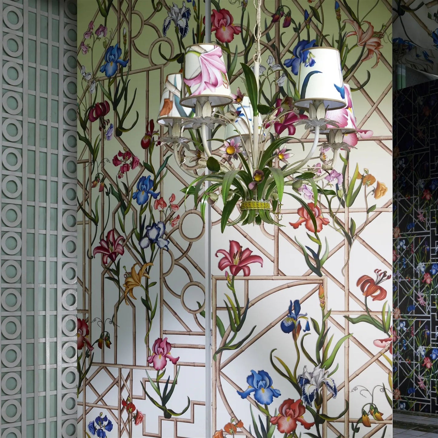 Fretwork Garden Fabric - Citron - Christian Lacroix - FCL7070/03 - Premier Wallcovering