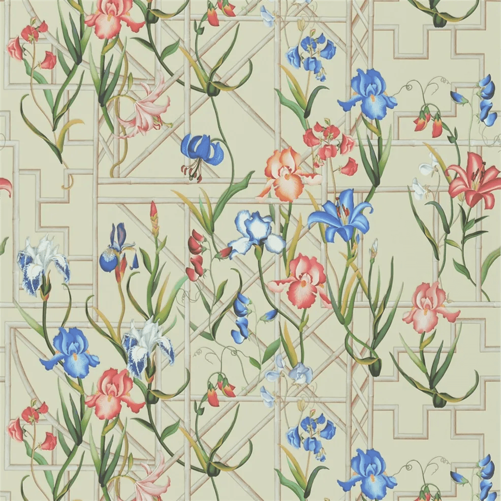 Fretwork Garden Wallpaper - Citron - Christian Lacroix - PCL7045/02 - Premier Wallcovering