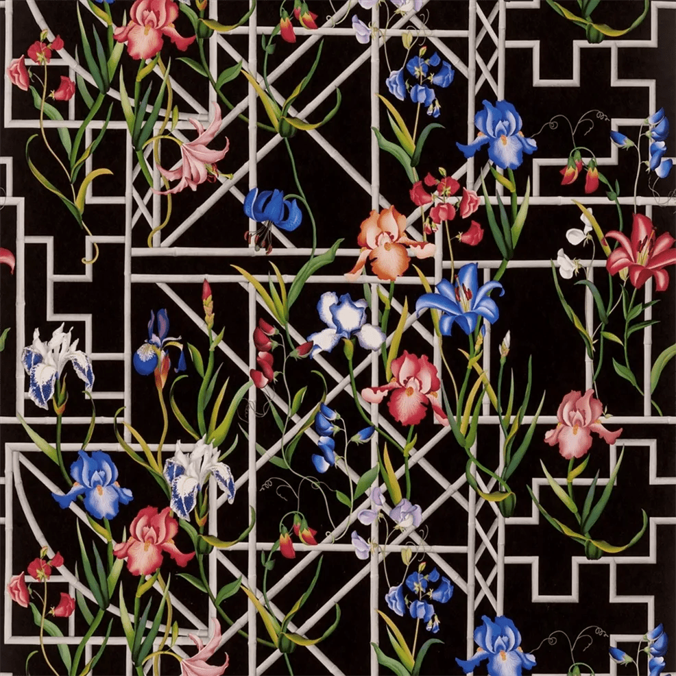Fretwork Garden Wallpaper - Jais - Christian Lacroix - PCL7045/03 - Premier Wallcovering