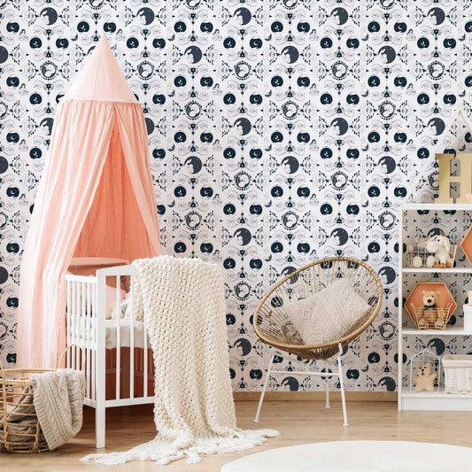 Freyja Wallpaper - Midnight Navy - Lust Home - LH900206 - Premier Wallcovering