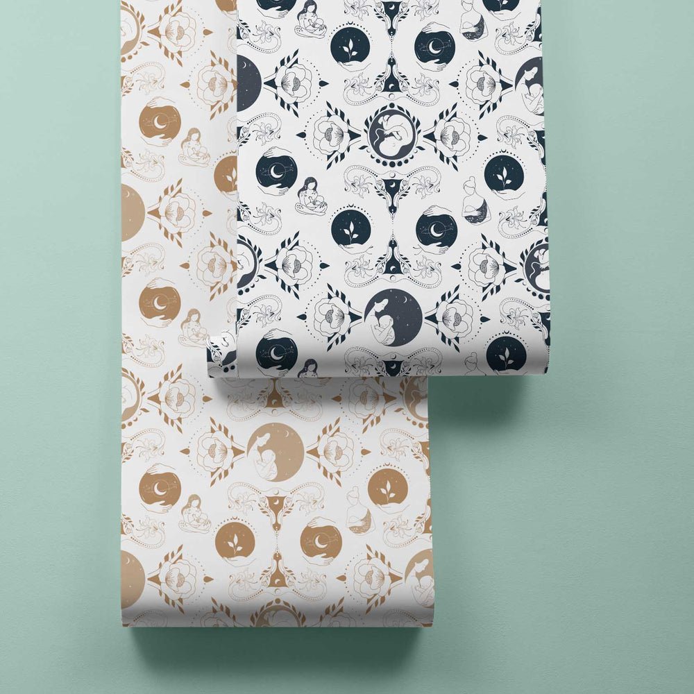 Freyja Wallpaper - Midnight Navy - Lust Home - LH900206 - Premier Wallcovering