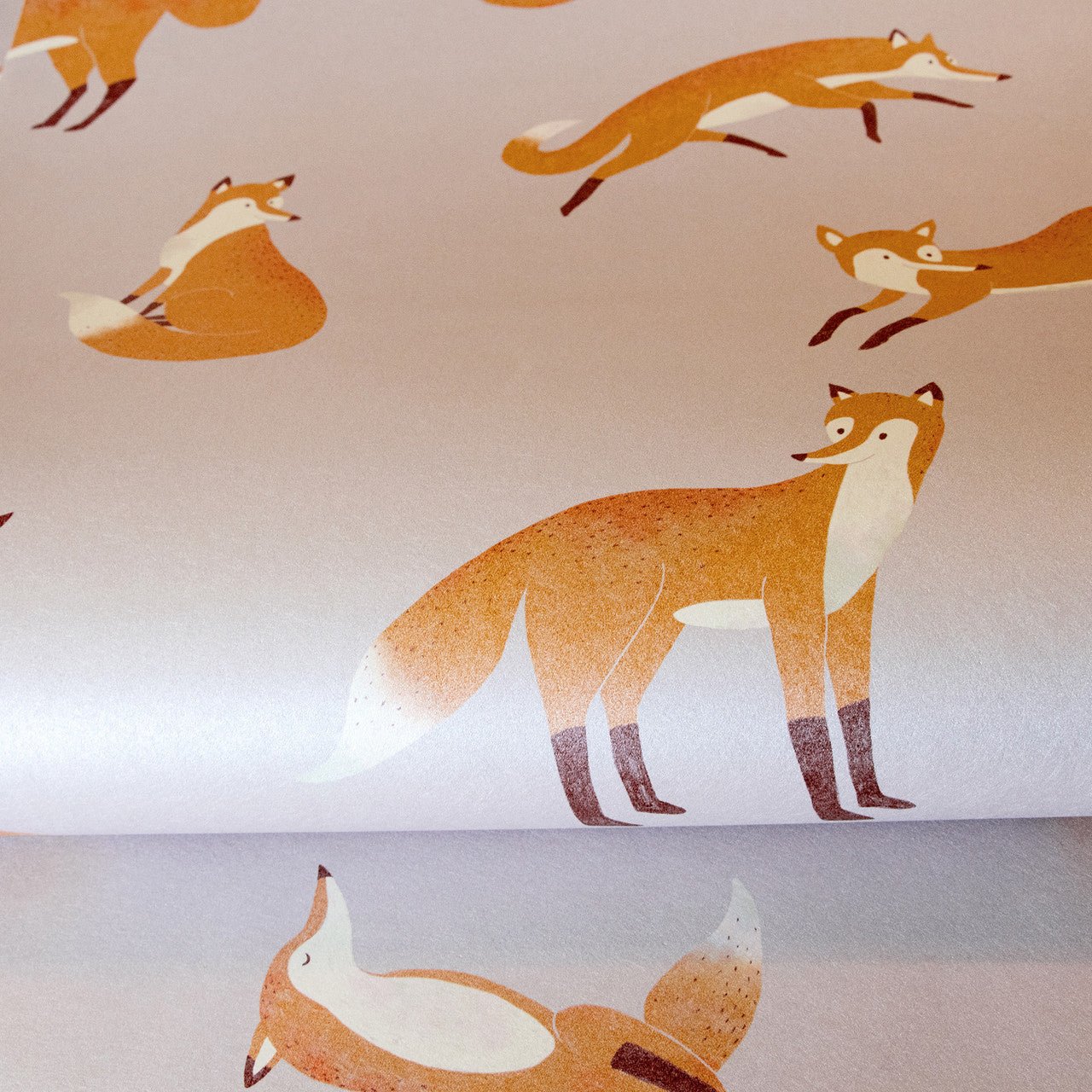 Friendly Foxes Great Kids Wallpaper - Rose - Hohenberger - 26840 - Premier Wallcovering