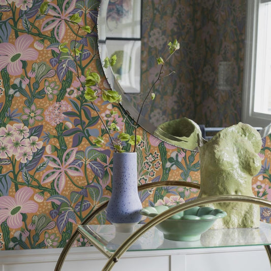 Friviva Wallpaper - Orange - Boråstapeter - 2079 - Premier Wallcovering